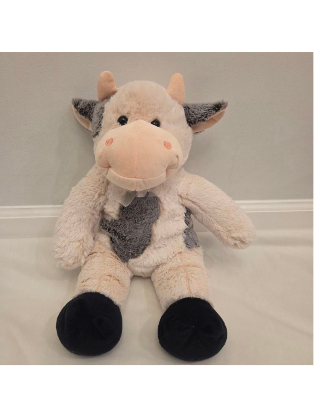 Teddy Mountain "Bessie Mae MOO-cho" Cow Stuffed Animal Plush (No sound box) 16"